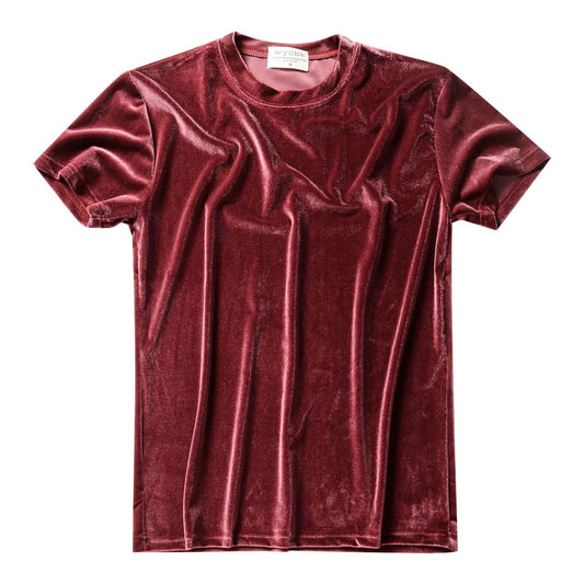 Unisex Velvet T-shirt Maroon