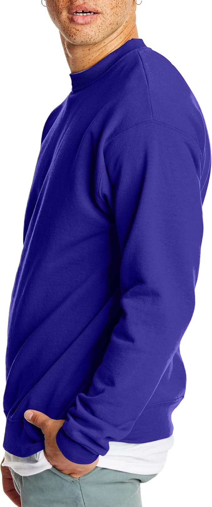 Men's Fleece Sweatshirt Purple